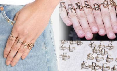Anillos letras Valentino